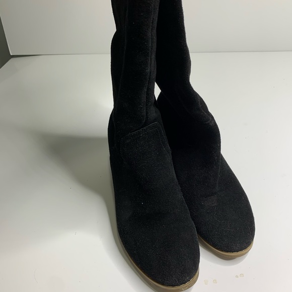 Urban Outfitters Shoes | Urban Outfitters Suede Knee High Black Boots